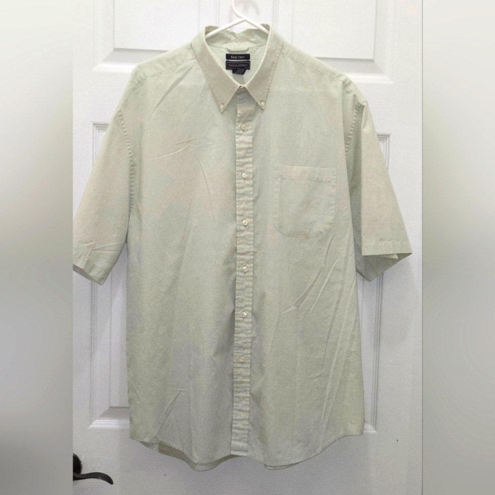Saddlebred / Men's Short Sleeve Button Down Shirt / Size XL